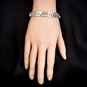 Vintage Taxco Sterling Silber Mid Century Modern Armband - Handgefertigter mexikanischer handgefertigter Schmuck