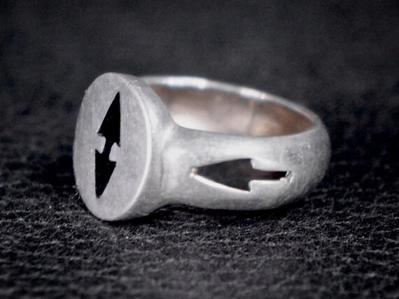Vintage Zodiac Sterling Silver Arrow Ring