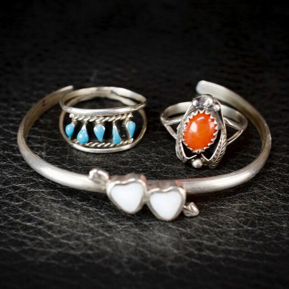 Vintage Western Cowgirl Fashion Turquoise Sterling Silver Jewelry