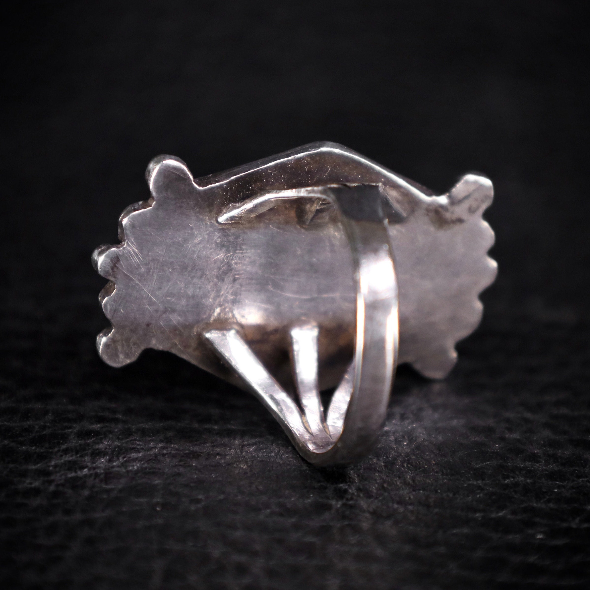 Vintage Handcrafted Navajo Petrified Wood Sterling Silver Vintage Handcrafted Navajo Petrified Wood Sterling Silver
