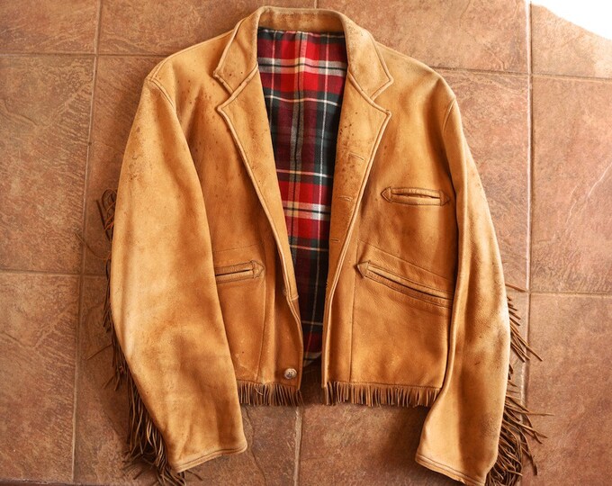 Vintage Ralph Lauren Leather Fringe Jacket so Cool Etsy