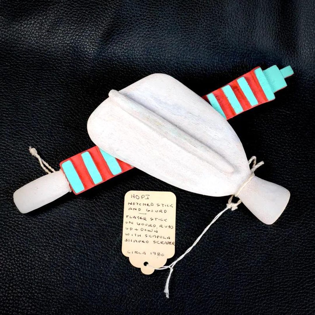 Navajo Rasps Vintage Native American Art, Hopi Ceremonial Musical Instrument ...