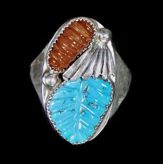 Vintage Zuni Coral Sterling Silver Ring Native American Jewelry Jewelry Vintage Zuni Coral Sterling Silver Ring Native American Jewelry Jewelry