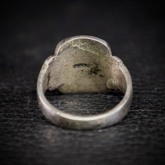 Vintage Sterling Silver US Military Signet Ring - image 8