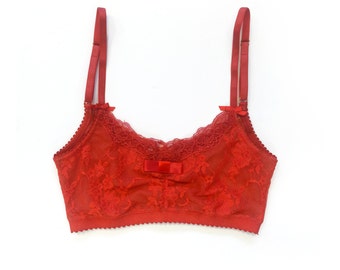 red snake sheer mesh cross back bralette eyes