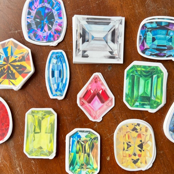 Birthstone Art Sticker Set | Crystal Gift | Sparkly Stickers