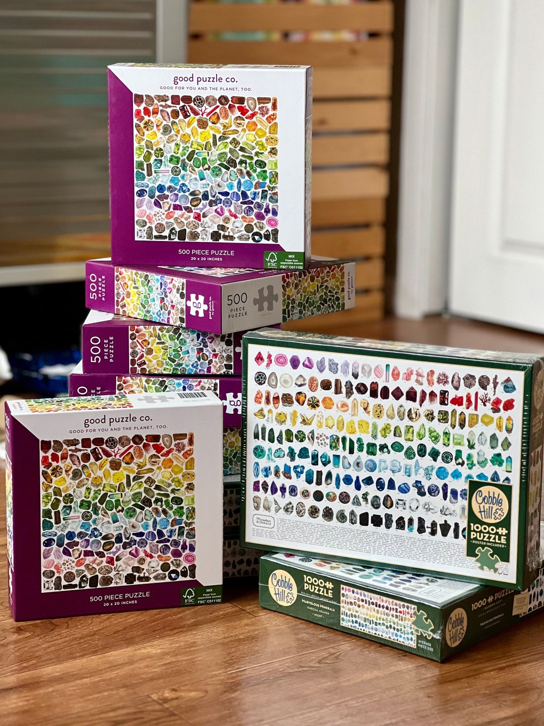 Crystal and Mineral Jigsaw Puzzle for Adults and Kids 1000 Piece