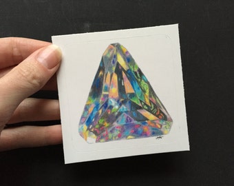 Opal Gemstone October Birthstone Sticker