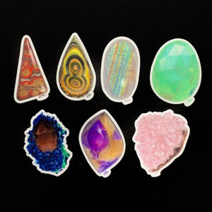 Crystal Stickers: Rock Collection Set, Laptop Decals