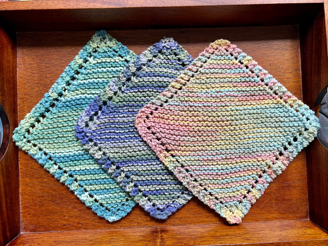 Dish Rag Colorful Handmade Dishcloths, Kitchen Essentials, Cotton Rags, Warm Colors ...