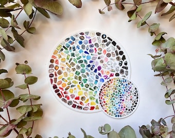 Crystal Sticker Large or Small Choice Rainbow Mineral Collection Art