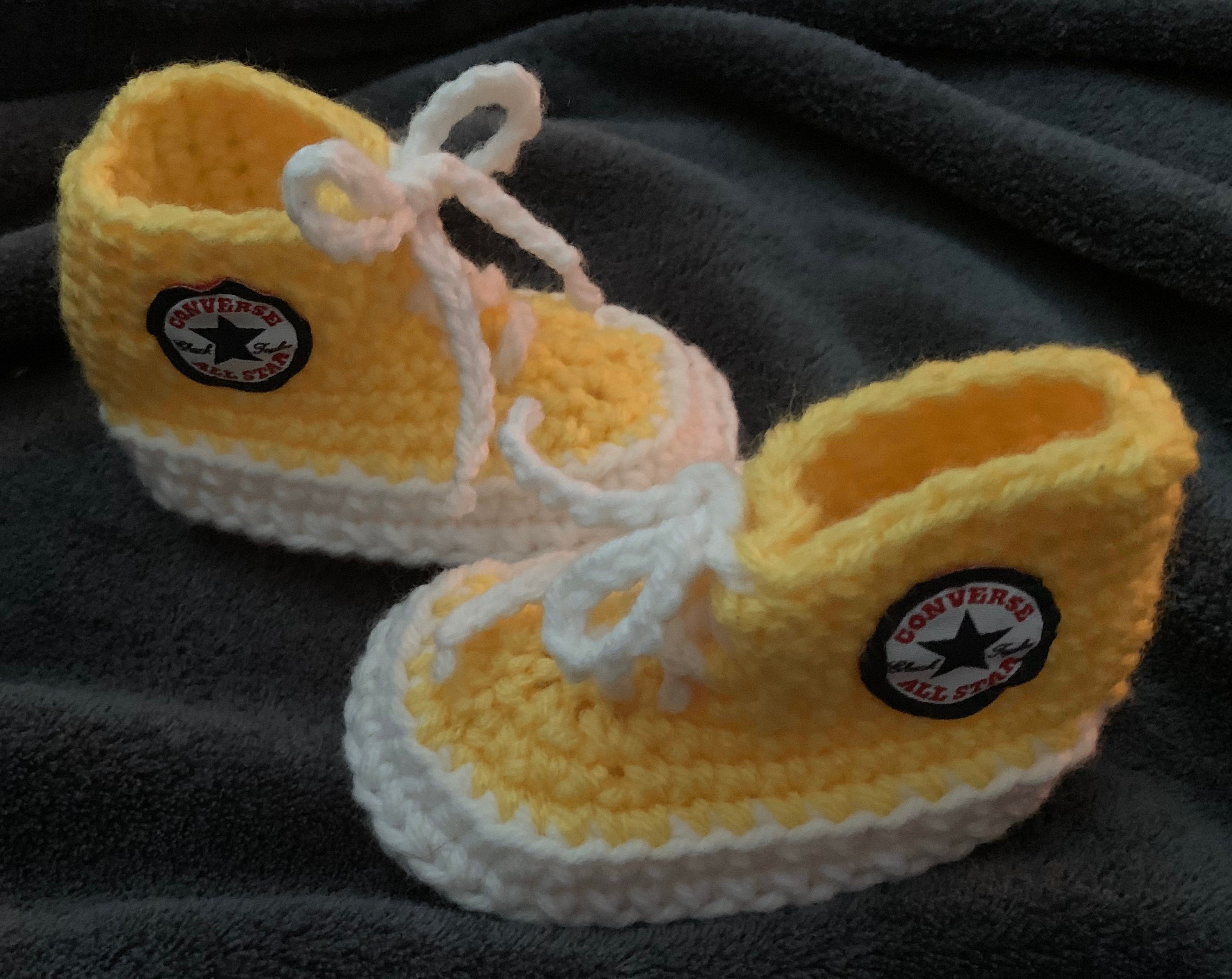 Baby CONVERSE inspired Baby Booties Etsy