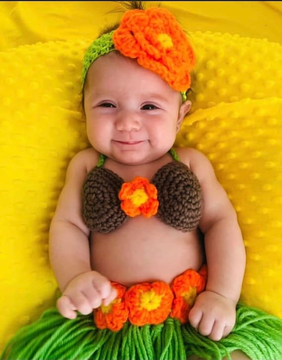 Baby Girl Hawaiian Hula Outfit Etsy