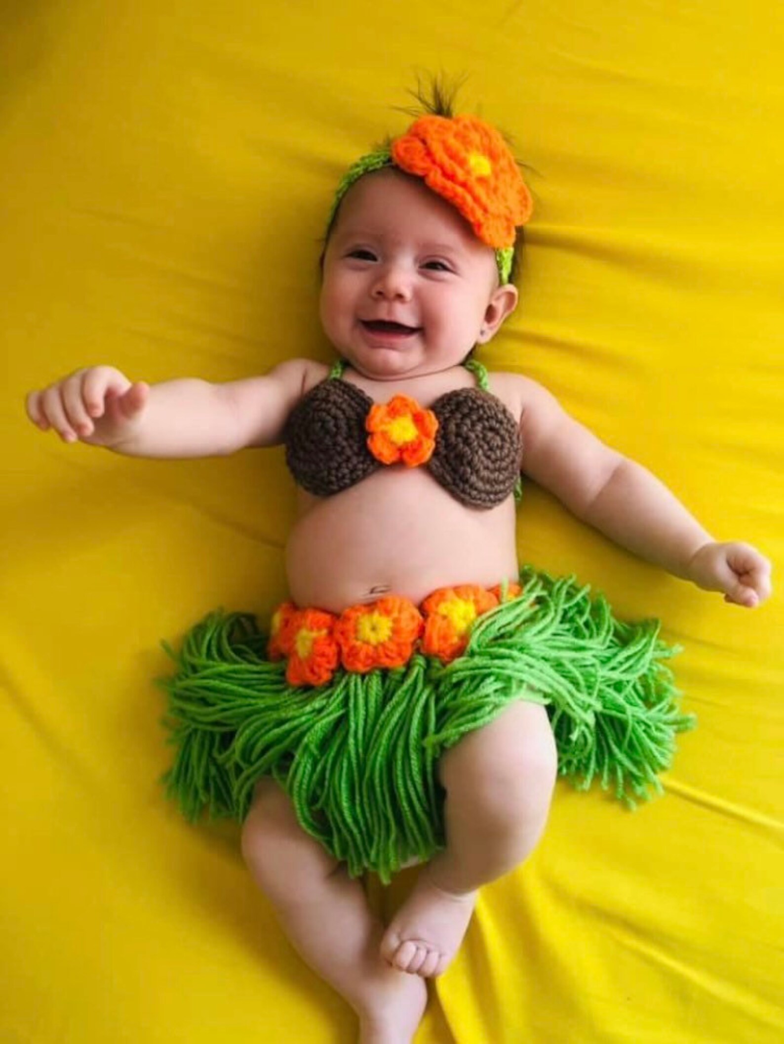 Baby Girl Hawaiian Hula outfit Etsy