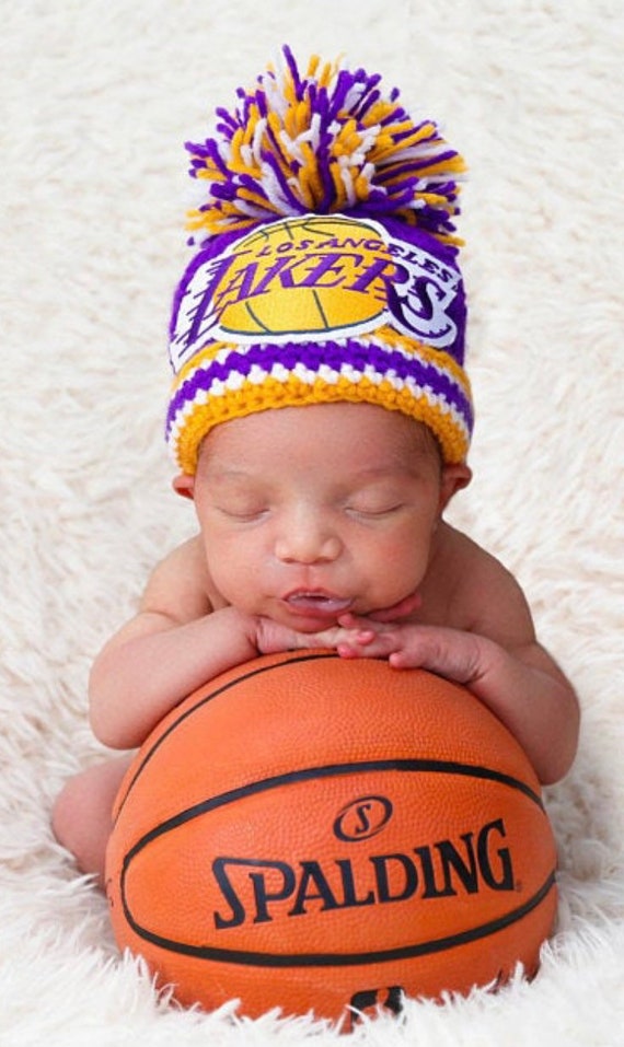 Los Angeles Lakers Basketball Hat/Beanie Etsy