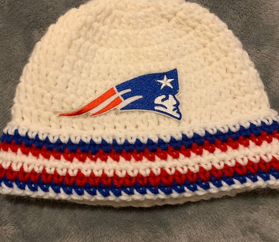 patriots crochet hat