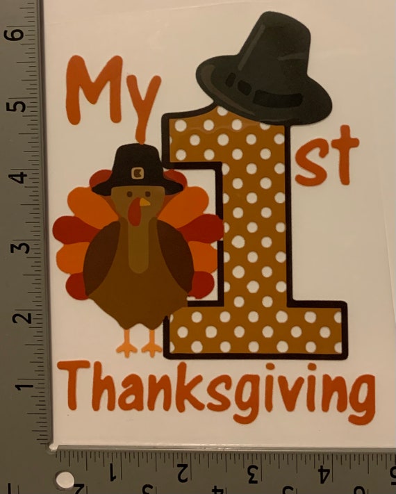 My First Thanksgiving Vinyl Iron On Transfers. | Etsy
