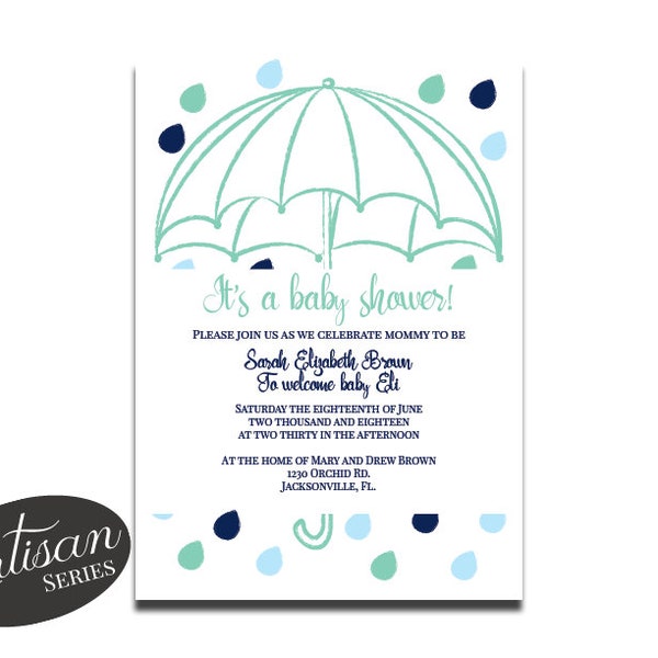 Rain Baby Shower Etsy