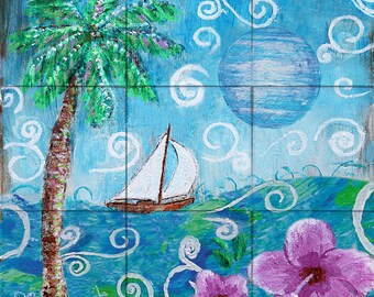 Sailing in the Summer Tile Mural, High Quality (won't fade), Indoor or Outdoor, Wall Tiles, Backsplash, Shower, Commercial & Residential