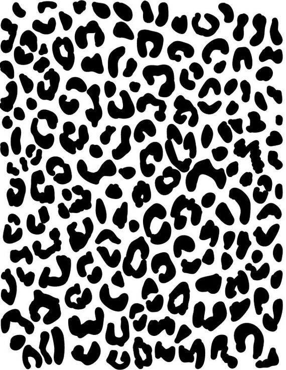 Leopard Print Vinyl Decal | Etsy