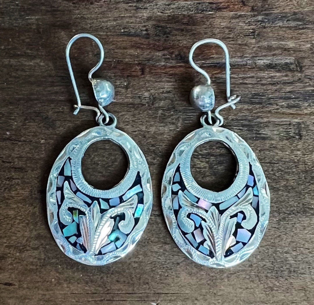 Boutons De Manchette En Argent Sterling – Motif Cactus Et Aigle Mexicain
