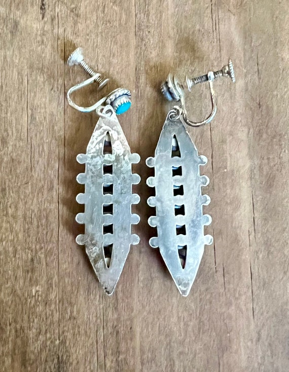 Vintage Old Pawn Zuni Turquoise Sterling Silver D… - image 4