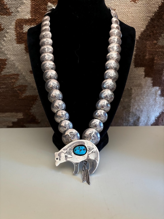 Unforgettable Vintage Native American Navajo Morenci Turquoise Sterling Silver Bowguard Unforgettable Vintage Native American Navajo Morenci Turquoise Sterling Silver Bowguard