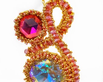 Breast cancer pendant-brooch tutorial