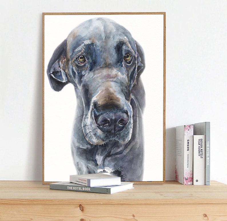 Great Dane Decor Great Dane Watercolor 