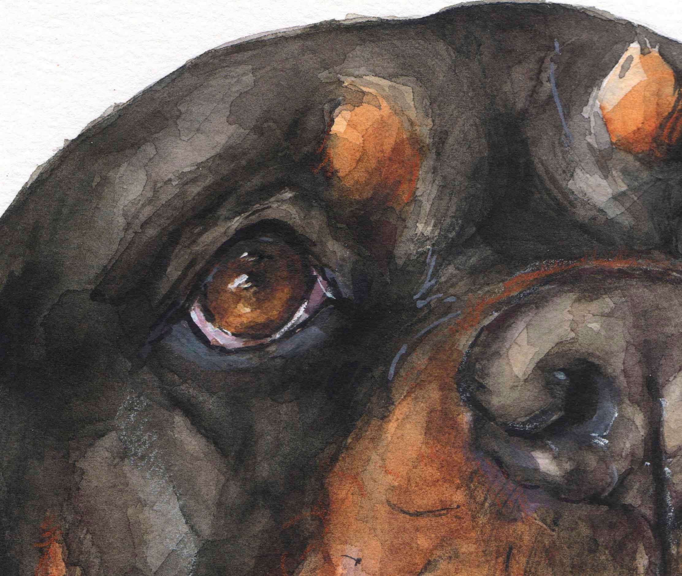 Rottweiler art Rottweiler painting Rottweiler decor Rottie Etsy