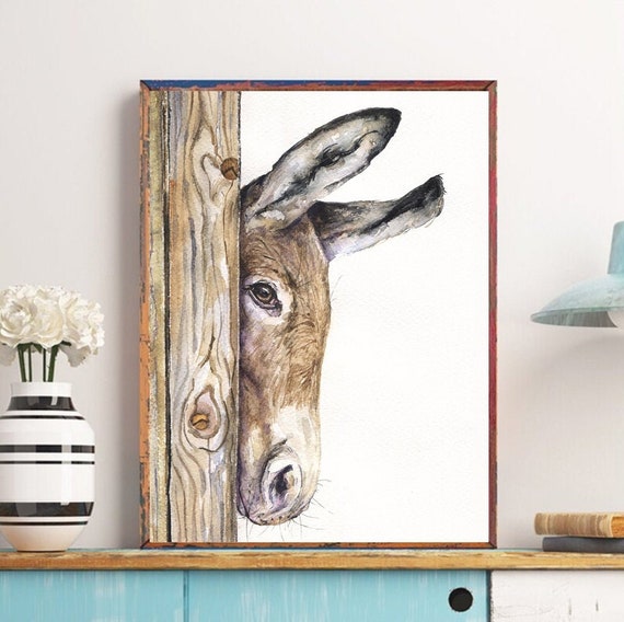 Watercolor Cow Print Vegan gift Farmhouse Art Calf Print Rustic Home Decor