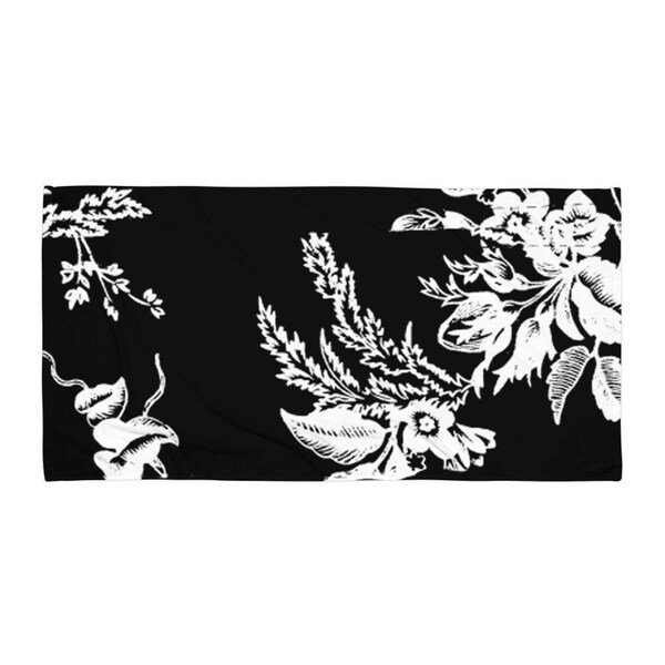 Floral Bath Towel Etsy