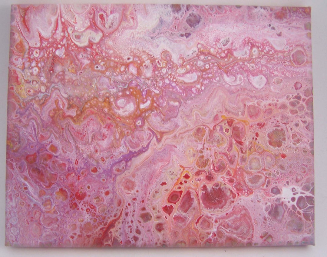 Pink Foam Acrylic Paint Wall Art Etsy