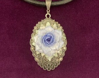 Blue Moon Rose Pendant