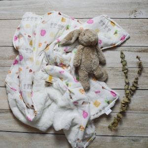 Jewish Holiday Bonanza Cuddle Minky Blanket Baby Gift, Israel Baby Gift