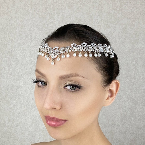 Coiffe de ballet en perles, bijou de tête de danseuse, accessoire pour cheveux de ballerine en cristal, diadème Raymonda, La Belle au bois dormant, La Bayadère