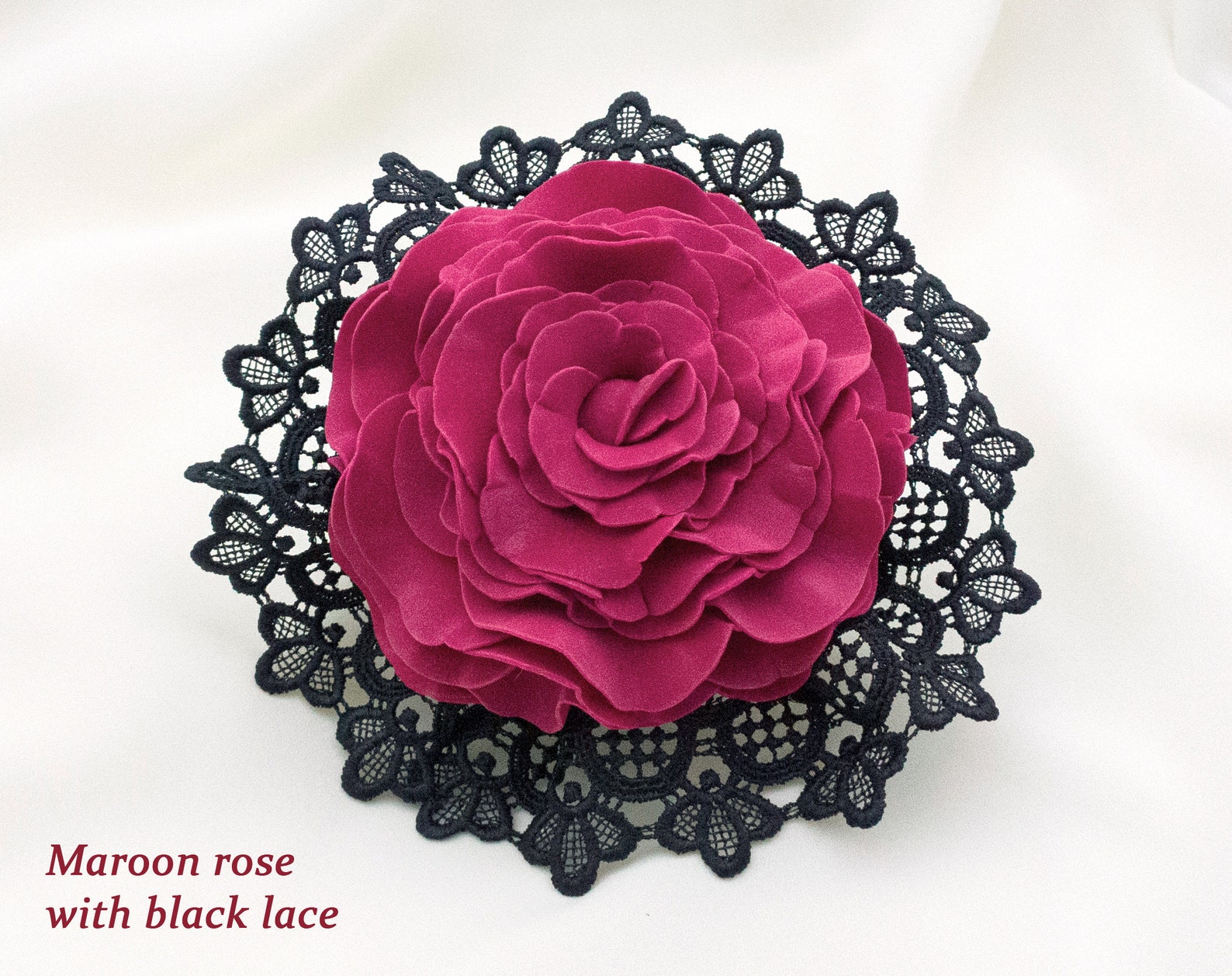 Carmen Ballet Maroon Rose for Spanish Dance, Lace Accessorie Paquita ...
