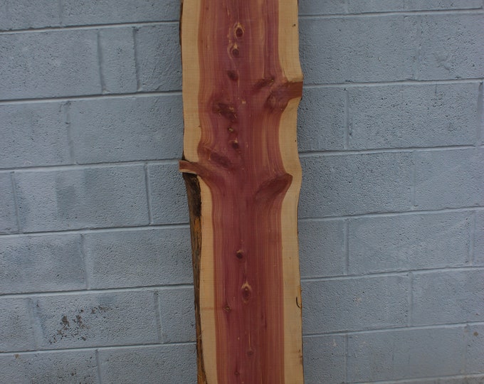 Red Cedar Live Edge Slab Raw Rustic Bench Top Raw 72 inches