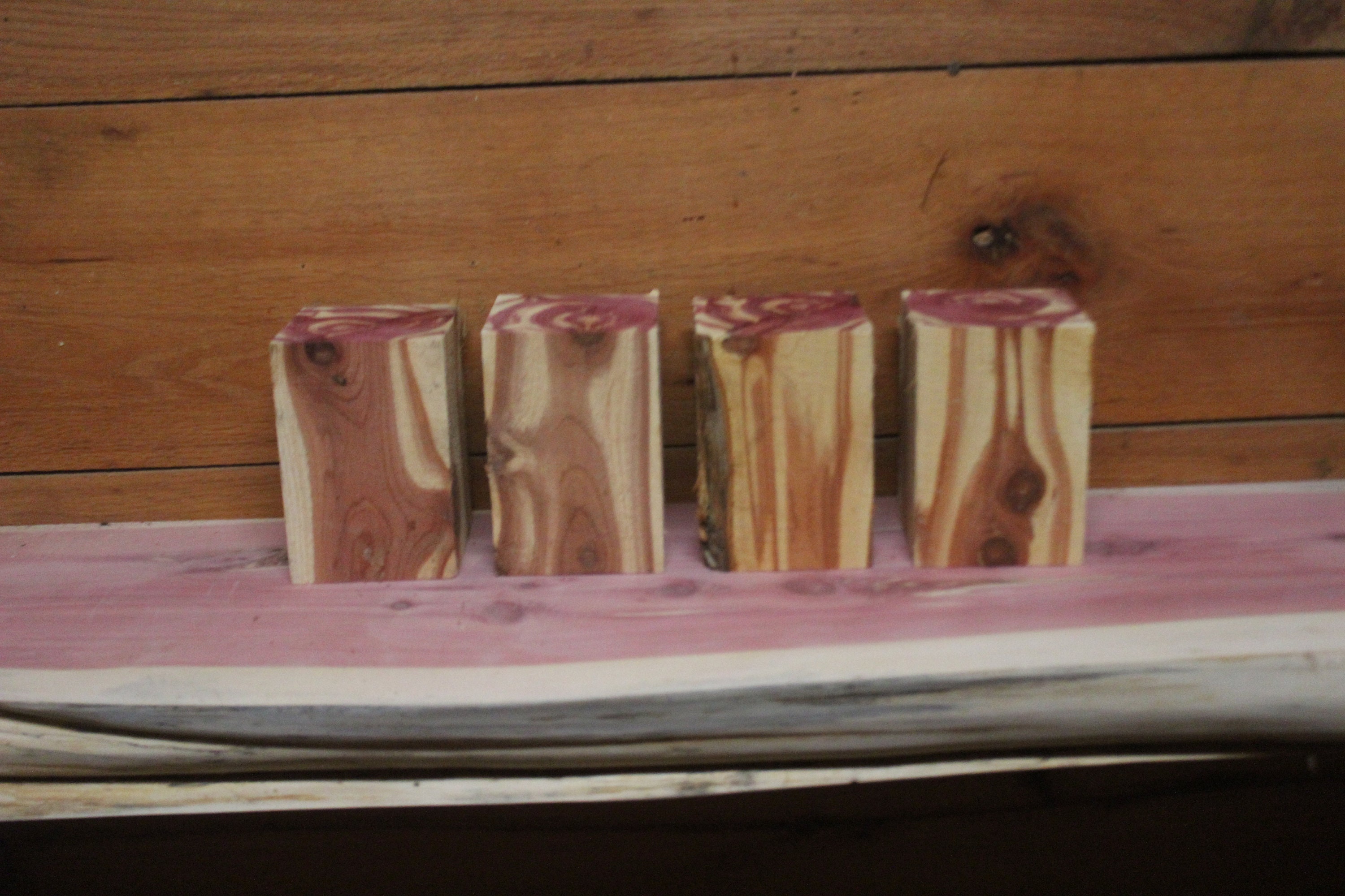 Four Red Cedar Blocks Rustic Material 5 1/2 Inches Carving Etsy UK
