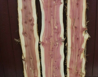 Red Cedar Slabs Six Foot   72 inches   Three Slabs