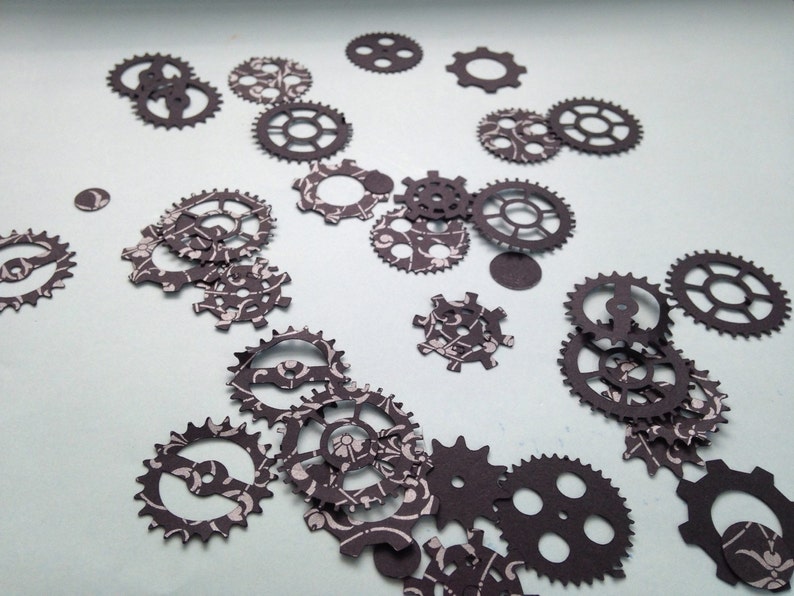 Steampunk Party Table Scatter Confetti Kraken Gears Confetti Party Decorations Goth Party Punk Decor Party Table Scatter Confetti PRTC01 image 4