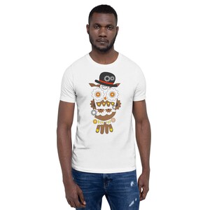 Steampunk Short-Sleeve Unisex T-Shirt Owl T-Shirt Steampunk Owl Shirt for Owl Lover Steampunk Clothes Steampunk Gift image 1