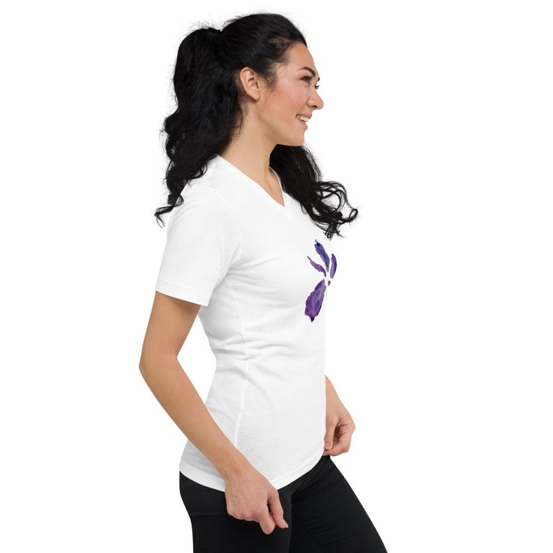 Unisex Short Sleeve V-Neck T-Shirt image 3