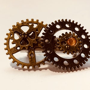 Steampunk Pin Brooch Lapel Pin Hat Pin Steampunk Accessory Antique Style Victorian Style Jewelry Scarf Pin Steampunk Jewelry Gear Pin Gift