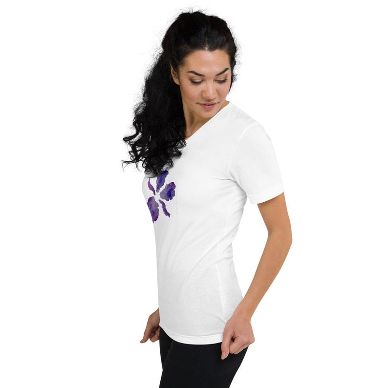 Unisex Short Sleeve V-Neck T-Shirt image 2