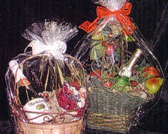 14" x 18" Clear Cello/Cellophane Bags - Basket Bags - FLAT - Gift Basket Supplies Gift Bags / Pouches