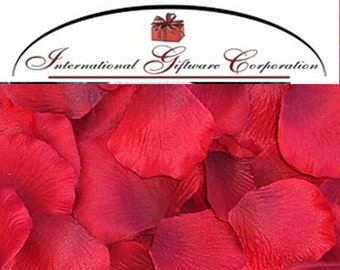 Silk Rose Petals Wedding Party - Red - Table Decor - Wedding Reception and Party Supplies Solid Color