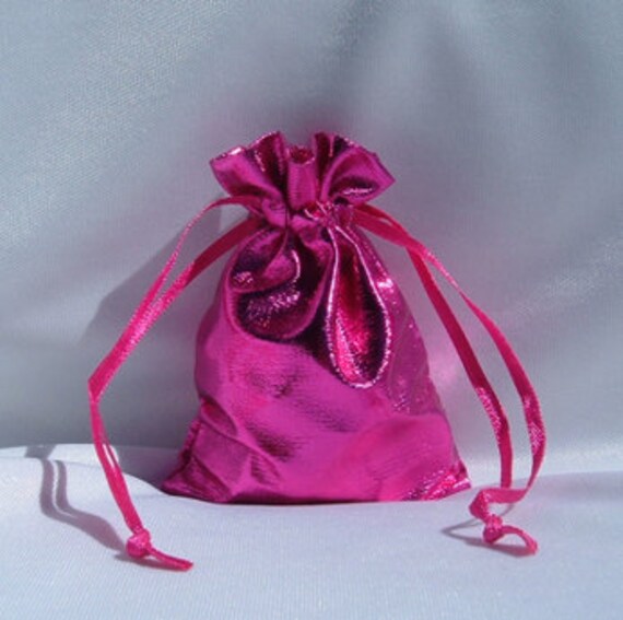 Pink 3 x 4 Organza Wedding Favor Bags Pouches Satin Ribbon Closure Party Shower Anniversary Birthday