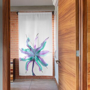 Big Flower Curtain, Blackout Curtains, Colorful Gradient Curtains, Floral Gradient Curtains, Turquoise Curtains, Rod Pocket Curtain, Bedroom