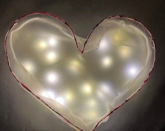 Night Light Fixture, Colorful Home Decor, Wall Mounted Light, Led Light Fixture Heart, Light Box, Valentine's Gift Ideas, Night Lamp Gift